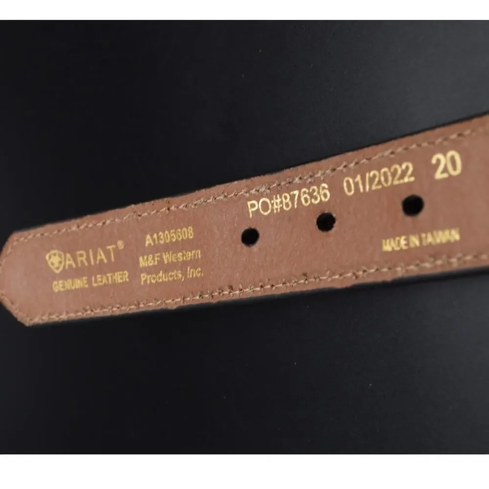 Ariat Boys/Youth Leather Belt Western Rodeo Champion (20